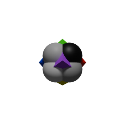 A front-facing render of the 3D Noosaga logo object
